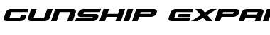 Download Gunship Expanded Italic Expanded Italic Font Title Preview