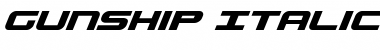 Download Gunship Italic Italic Font Title Preview