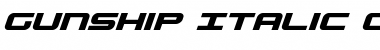 Download Gunship Italic Italic Font Title Preview