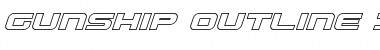 Download Gunship Outline Italic Outline Italic Font Title Preview