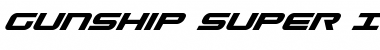 Download Gunship Super-Italic Italic Font Title Preview