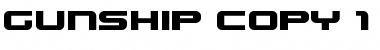 Download Gunship Regular Font Title Preview