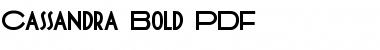 Download Cassandra Bold Regular Font Title Preview