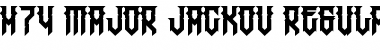 Download H74 Major Jackov Regular Font