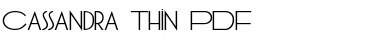 Download Cassandra Thin Regular Font Title Preview