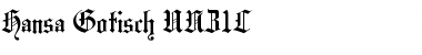 Download Hansa Gotisch UNZ1L Regular Font Title Preview