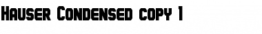 Download Hauser Condensed Regular Font Title Preview