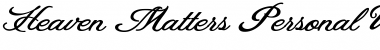 Download Heaven Matters Personal Use Regular Font Title Preview