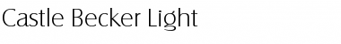 Download Castle Becker Light Regular Font Title Preview