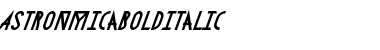 Download AstronmicaBoldItalic Regular Font Title Preview