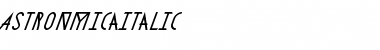 Download AstronmicaItalic Regular Font Title Preview