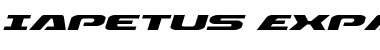 Download Iapetus Expanded Italic Expanded Italic Font