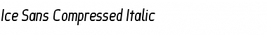 Download Ice Sans Compressed Italic Font Title Preview