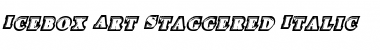 Download Icebox Art Staggered Italic Italic Font