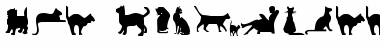 Download Cat Silhouettes Regular Font Title Preview