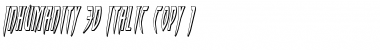 Download Inhumanity 3D Italic Italic Font Title Preview
