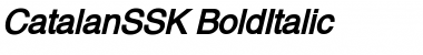 Download CatalanSSK BoldItalic Font Title Preview