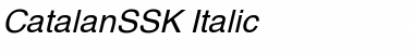 Download CatalanSSK Italic Font Title Preview