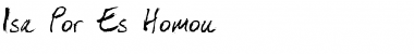 Download Isa Por Es Homou Regular Font Title Preview
