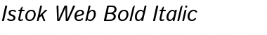Download Istok Web BoldItalic Font Title Preview