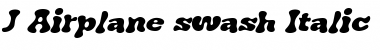 Download J. Airplane swash Italic Font