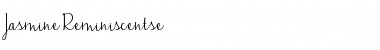 Download Jasmine Reminiscentse Regular Font Title Preview