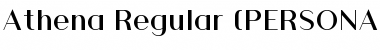 Download Athena Regular Font Title Preview