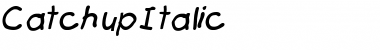 Download Catchup Italic Font Title Preview