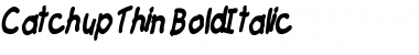 Download Catchup Thin BoldItalic Font Title Preview