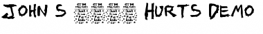 Download John's 1000 Hurts (Demo) Regular Font Title Preview