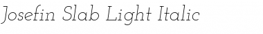 Download Josefin Slab Light Italic Font Title Preview