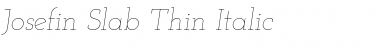 Download Josefin Slab Thin Italic Font Title Preview