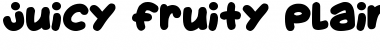 Download Juicy Fruity Plain Regular Font Title Preview