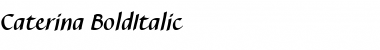 Download Caterina BoldItalic Font Title Preview