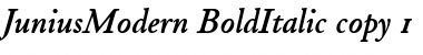 Download JuniusModern BoldItalic Font Title Preview