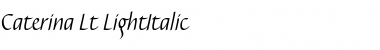 Download Caterina Lt LightItalic Font Title Preview