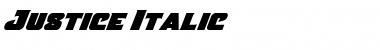 Download Justice Italic Italic Font Title Preview