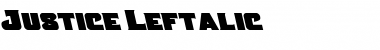 Download Justice Leftalic Italic Font Title Preview