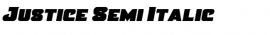Download Justice Semi-Italic Semi-Italic Font Title Preview