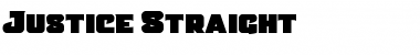 Download Justice Straight Regular Font Title Preview
