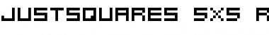 Download justSquares 5x5 Regular Font Title Preview