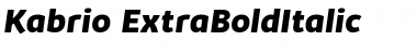 Download Kabrio ExtraBold Italic Font