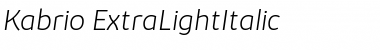 Download Kabrio ExtraLight Italic Font