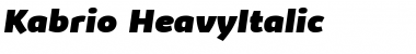 Download Kabrio Heavy Italic Font