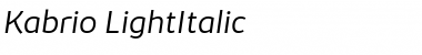 Download Kabrio Light Italic Font