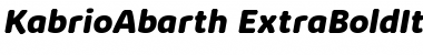Download Kabrio Abarth ExtraBold Italic Font