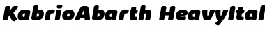 Download Kabrio Abarth Heavy Italic Font