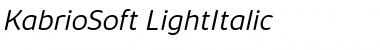 Download Kabrio Soft Light Italic Font