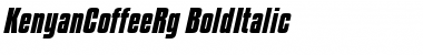Download Kenyan Coffee Bold Italic Font Title Preview