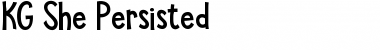 Download KG She Persisted Regular Font Title Preview